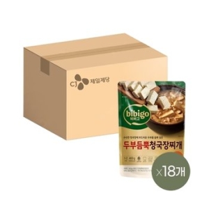 CJ제일제당 비비고 두부듬뿍 청국장찌개 460g (18개)