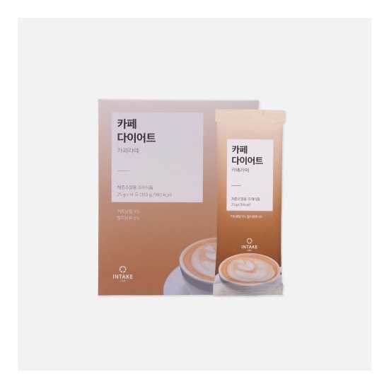 인테이크 카페 다이어트 카페라떼 25g 14포 (1개)_이미지