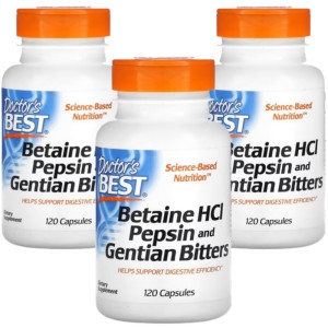 닥터스베스트 베타인 HCL 펩신 및 젠티안 비터스 120캡슐 (3개)_이미지