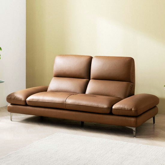 자코모 아르테 기능성 천연가죽 소파 3인용 (스툴포함)_이미지