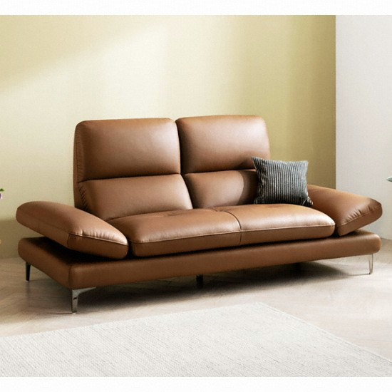 자코모 아르테 기능성 천연가죽 소파 3인용 (스툴포함)_이미지