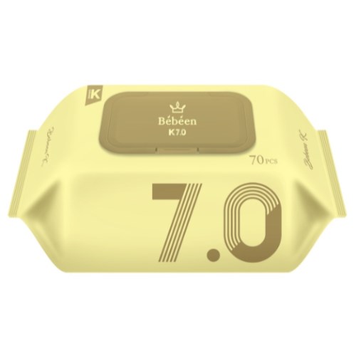 베베앙 K 7.0 물티슈 캡형 70매 (10팩)_이미지