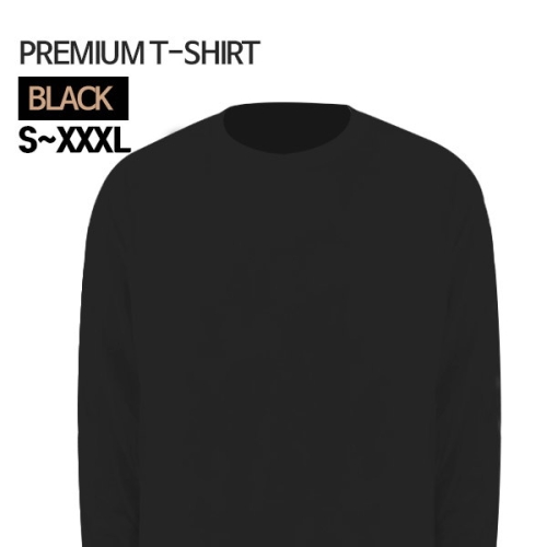 베이직 남녀공용 라운드 면티셔츠_이미지