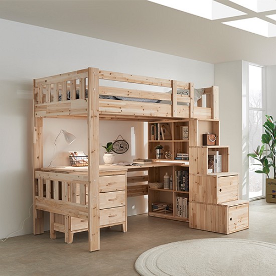 온누리가구 톨 키높이 책상 벙커침대 S (매트별도)