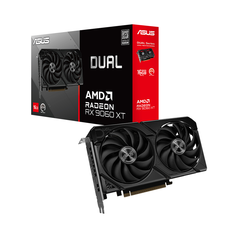 ASUS DUAL �󵥿� RX 9060 XT D6 16GB �����Ƽ����