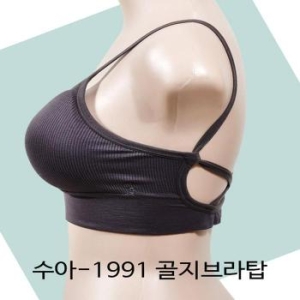 오노마 ONM 넓은밑단 베이직 골지 끈브라탑 39917127