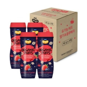 오가닉 퍼프 딸기 블루베리 42g