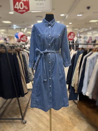 BCBG M 7부 데님 원피스 B6B4O660
