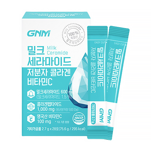  GNM자연의품격 밀크세라마이드 저분자콜라겐펩타이드 비타민C 2.7g 28포 [2개]