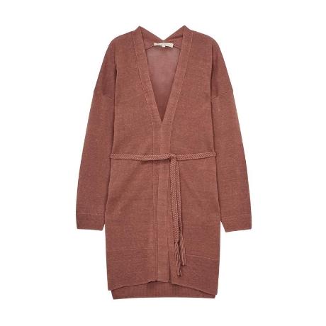 바네사브루노 오렌지 스트랩 린넨혼방 가디건 VISW0E152O1