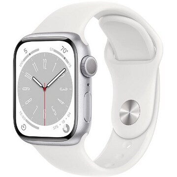 APPLE 워치 시리즈8 41mm 실버 알루미늄 중고 (스포츠밴드, 해외구매)