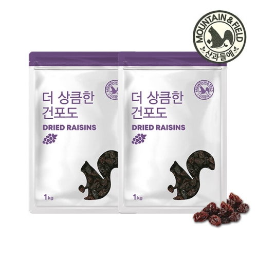 산과들에 쫀득말랑 건포도 1kg 2봉