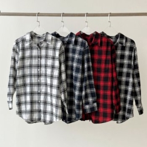 빅사이즈카라셔츠 S636L501 데일리플란넬체크남방 IT