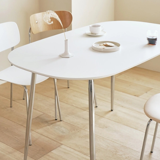 룸앤홈 퀸스 크롬 HPM 식탁 1200 (의자별도)_이미지