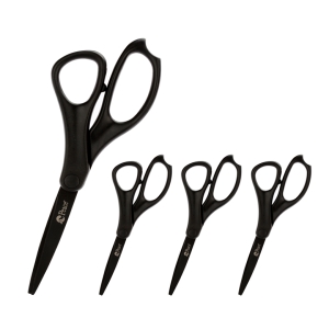 피스코리아 블랙 코팅 가위 (4개)_이미지