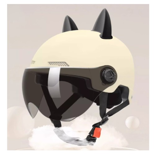 DS 자외선 차단 무광 고양이 귀 안전 자전거 헬멧 해외구매