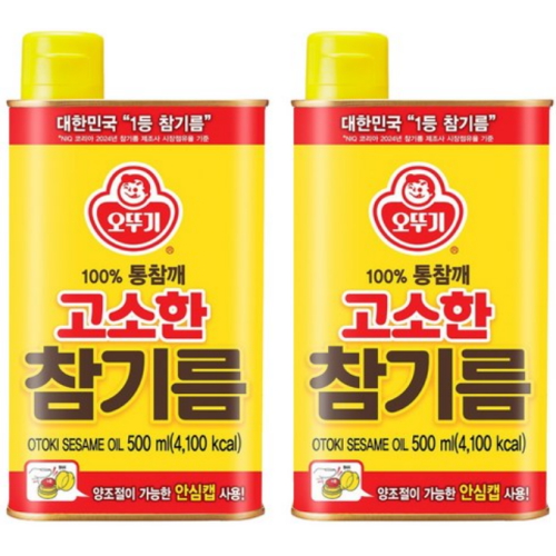 오뚜기 고소한 참기름 500ml (2개)_이미지