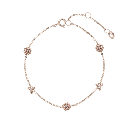 티르리르 14K 핑크골드 스텔라 미니멀 팔찌 TBTK4P00893M_이미지