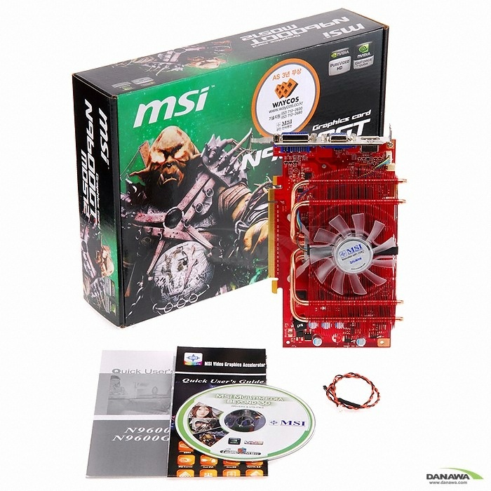 MSI 지포스 9600GT N9600GT-MD512 싸이클론3 512MB VF1050 웨이코스_이미지