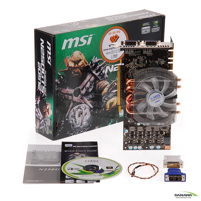 MSI 지포스 GTS250 N250GTS-2D512-OC 싸이클론2 512MB VF2000 웨이코스_이미지