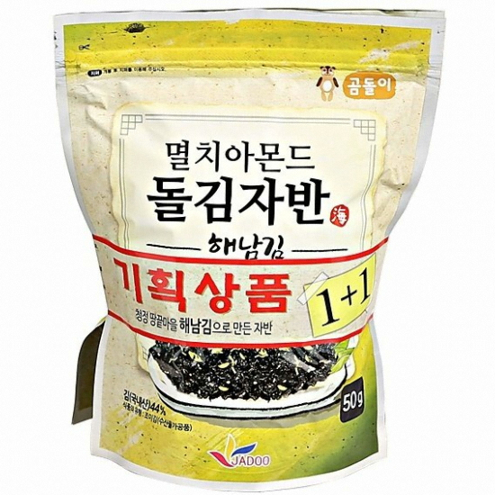 자두푸드 곰돌이 멸치아몬드 돌김자반 50g (3개)