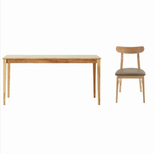 한샘 로하 원목 식탁 1600 (비트윈의자6개)_이미지