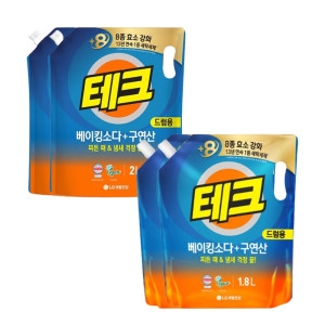 테크 베이킹소다+구연산 드럼용 리필 2L 2개 + 1.8L 2개_이미지