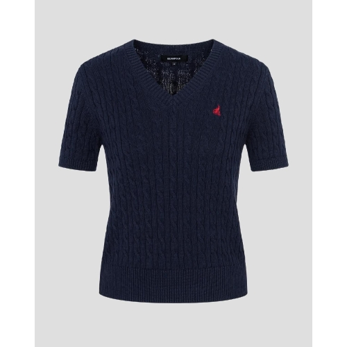 빈폴레이디스 여성 코튼 케이블 V넥 풀오버_BF5251E03R이미지입니다. 누르면 해당 게시물로 새창이동합니다.