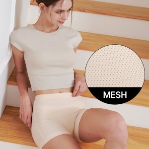 라보라토리 1+1 노라인 누디 퓨징 쿨 메쉬 MESH 사각 팬티 여성 드로즈 네모팬티