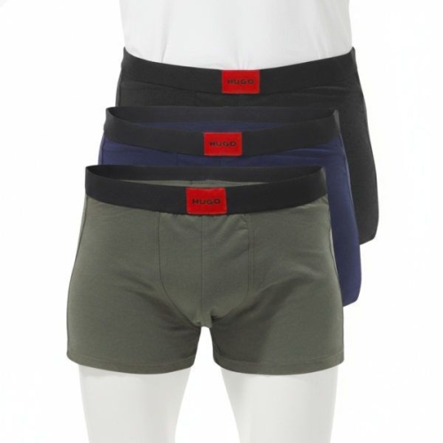 휴고보스 Three-pack of stretch-cotton trunks with logo label 50532797-989 로고 ..