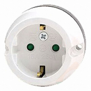 현대일렉트릭  1구 노출 접지 콘센트