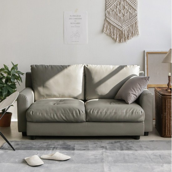 포홈 슈슈 가죽소파 2인용_이미지