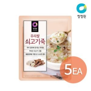 대상 청정원 우리쌀 쇠고기죽 60g (5개)