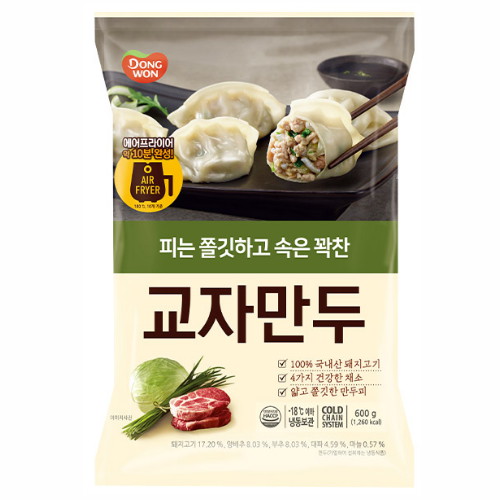 동원F&B 개성 교자만두 고기 600g (12개)_이미지