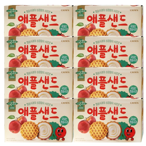크라운제과 애플샌드 272g (8개)