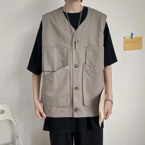 남성 1컬러 아메카지 베이직 포켓 베스트 조끼 IS-BT03 S13770259