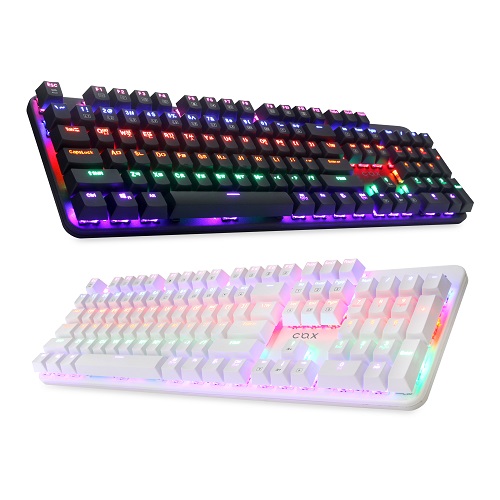 COX CK420 교체축 레인보우 LED 게이밍 기계식 화이트 (갈축)