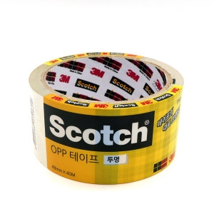 3M 스카치 투명 포장 박스 테이프 P50 40M 50개 1BOX