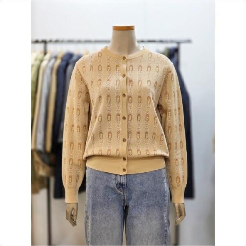 BCBG 세이브존02 라운드 체인 자카드 가디건 B6A2K113 E46349472