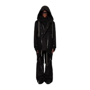 릭오웬스 블랙 바우하우스 피쉬테일 코트 RU02C7971 MO 09 BLACK
