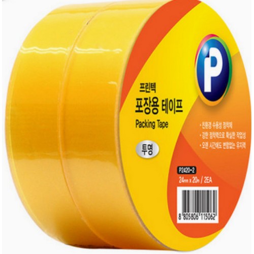 프린텍  포장용 테이프 골드OPP P2420-2 24mm x 20m