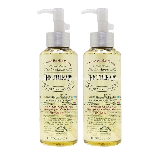 LG생활건강 더페이스샵 더테라피 세럼 인 오일 클렌저 225ml (2개)