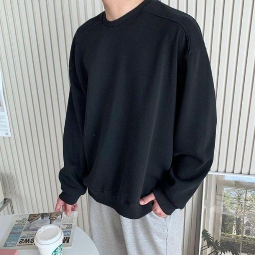 피그먼트 도프 오버핏 무지 맨투맨 남녀공용 티셔츠 WFLN0J0_이미지