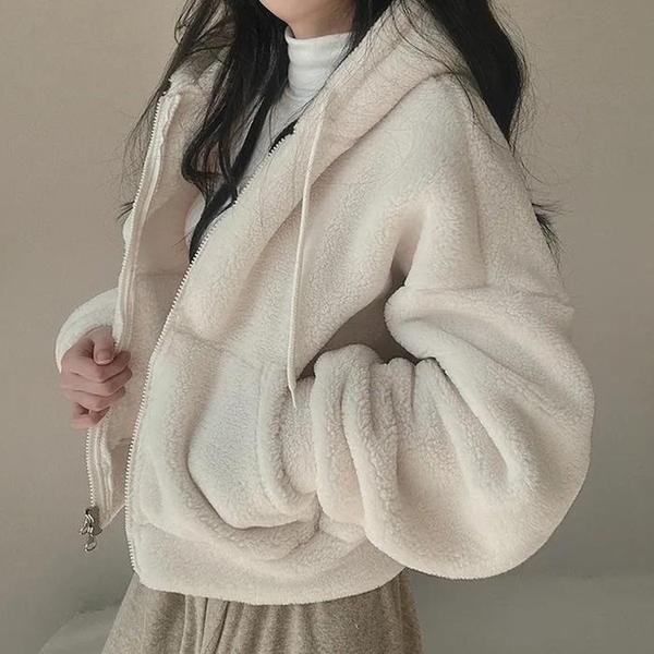 양털 보아 후드 집업 아우터 뽀글이 자켓 S46167626