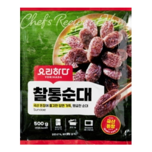 롯데마트 요리하다 찰통순대 500g (1개)