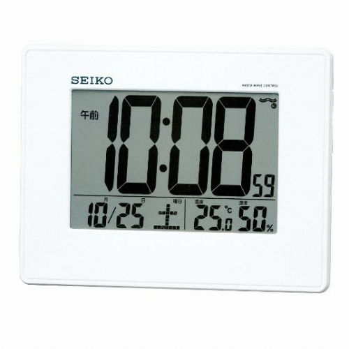 자명종 전파 디지털 탁상시계 SQ770W