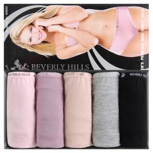 비버리힐즈폴로클럽 비버리힐즈 3008 미디 여성팬티 5매입 여자 속옷 면 스판