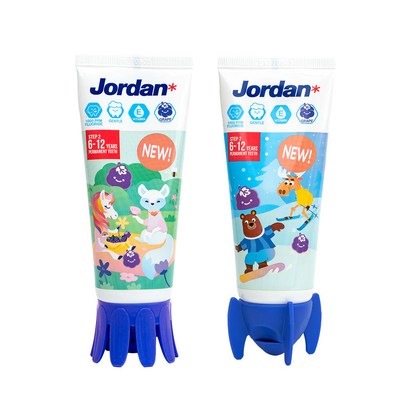 조르단 뉴스텝2 어린이 치약 포도향 90g (15개)_이미지