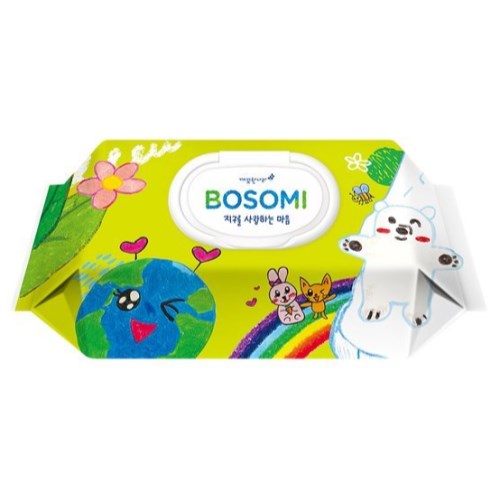 보솜이 꼬마피카소 물티슈 캡형 60매 (10팩)_이미지