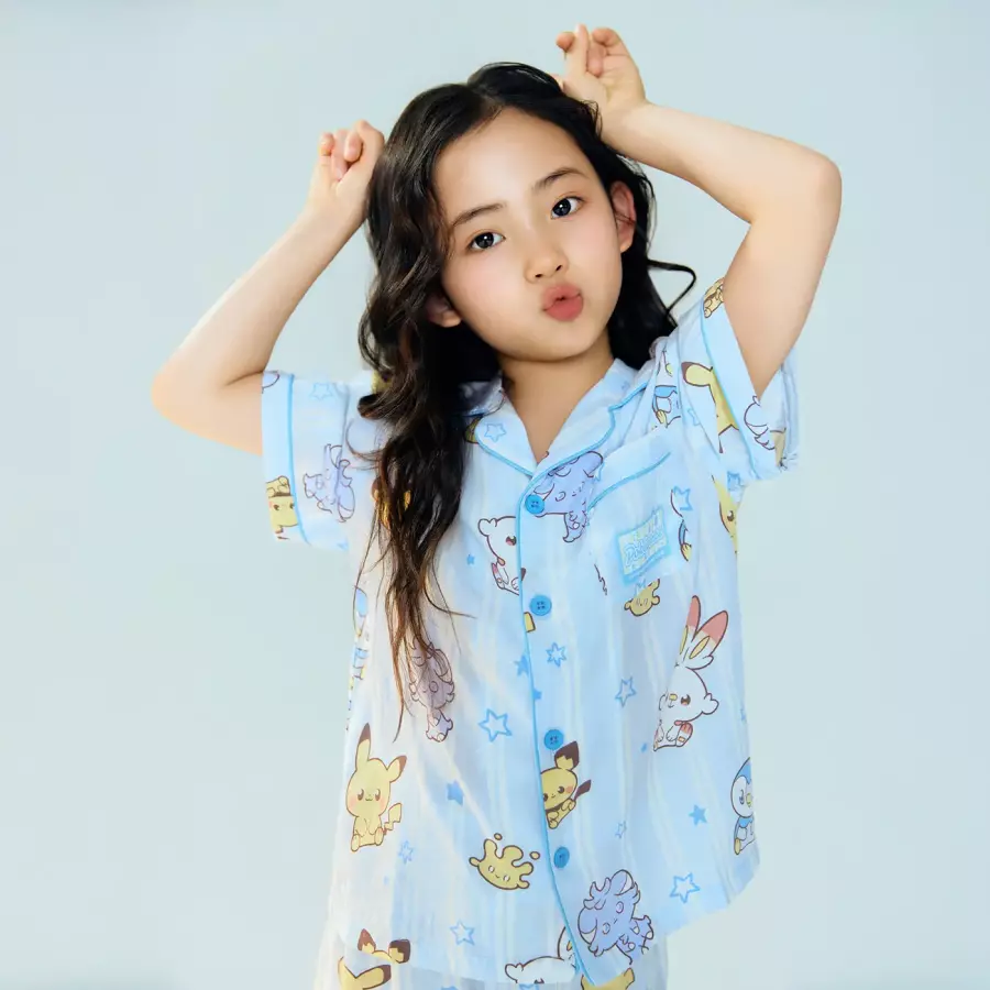 스파오 포켓몬 반짝이는 반팔 파자마 SPPPG25KU4_이미지